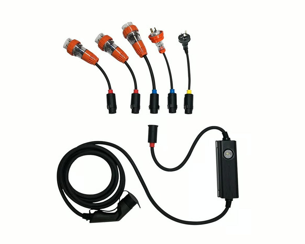 KWIK Portable Type 2 Charger | w/ Adaptable Tails | 16.5kW