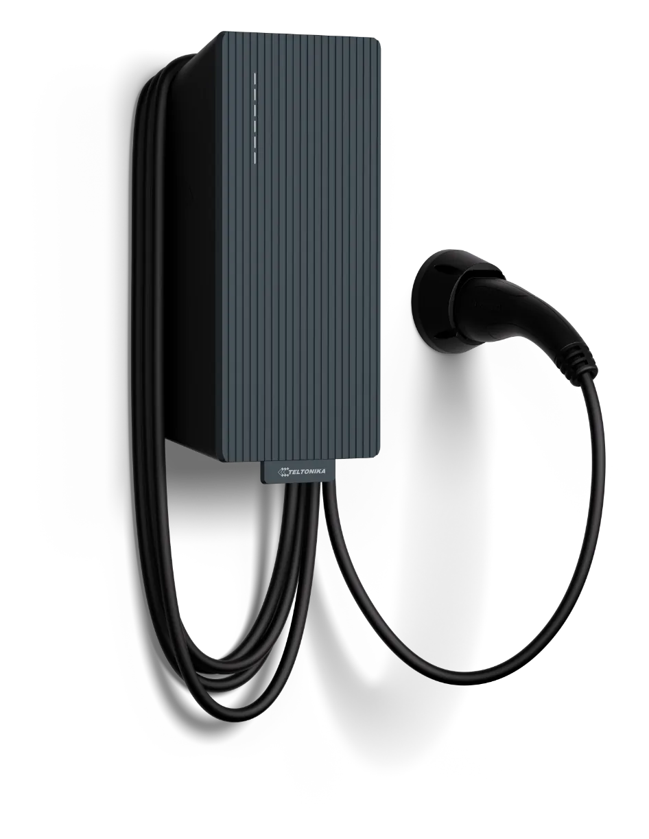 TELTONIKA EVC 2 charger with Antracite Grey frontplate